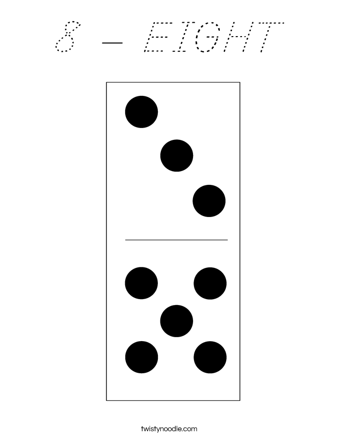 8 - EIGHT Coloring Page