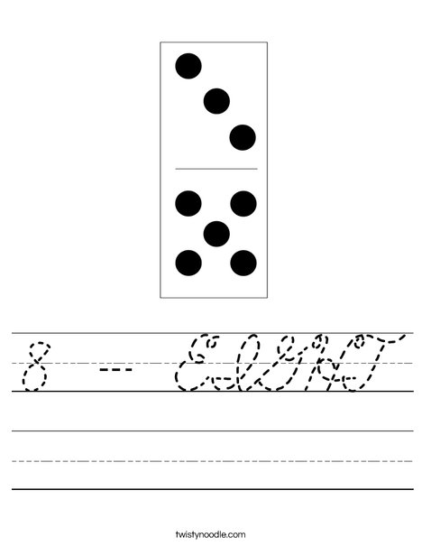 Domino Eight Worksheet