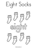 Eight Socks Coloring Page