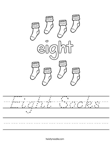Eight Socks Worksheet