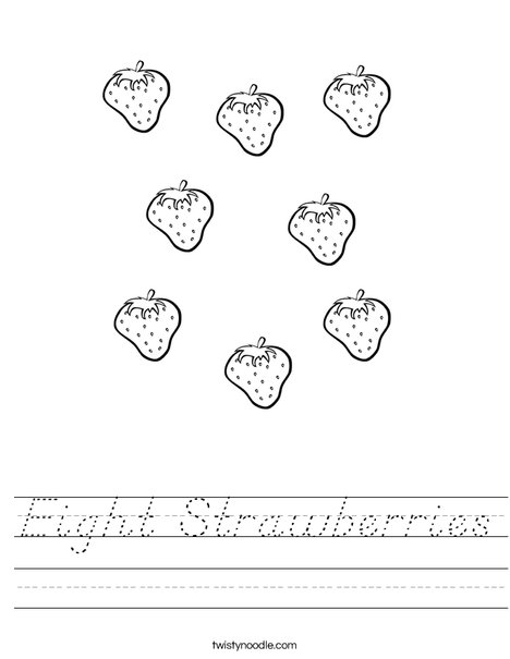 Eight Strawberries Worksheet