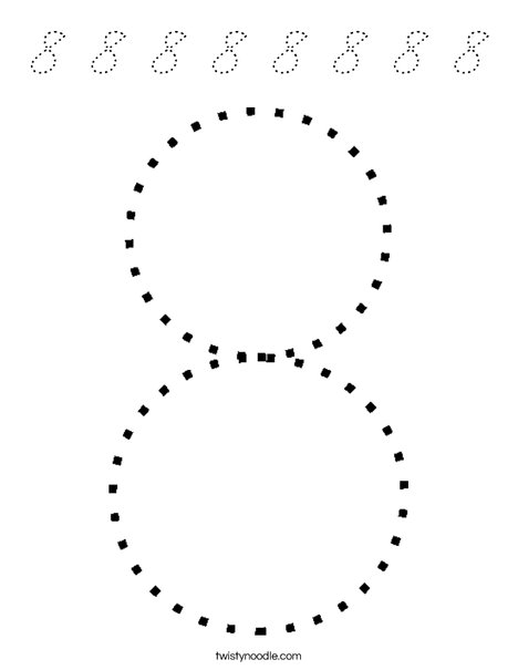 Eight Coloring Page