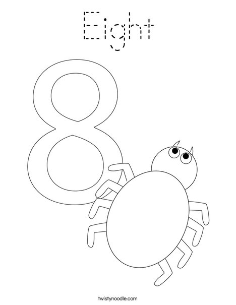 Elephant Eight Coloring Page
