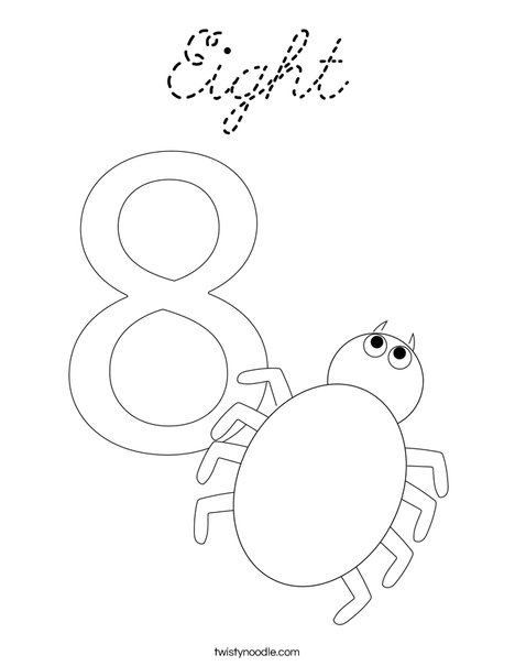 Elephant Eight Coloring Page