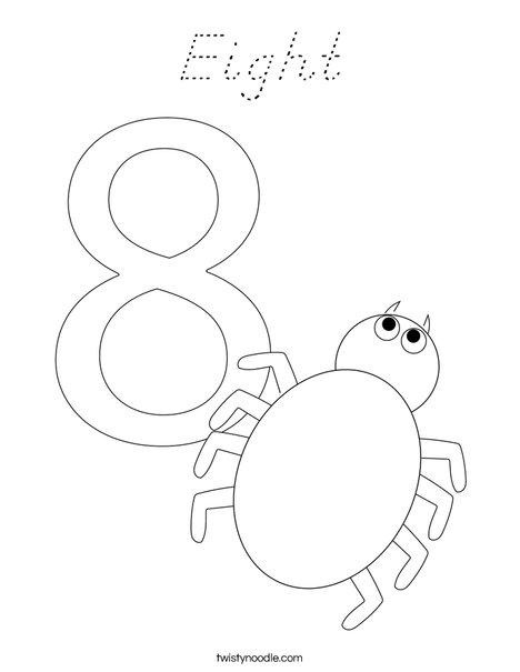 Elephant Eight Coloring Page