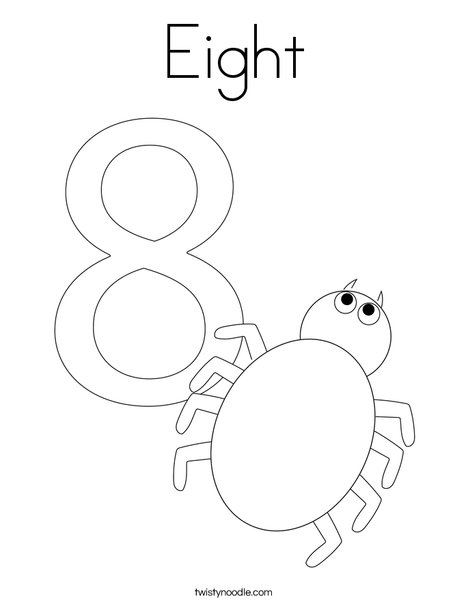 Elephant Eight Coloring Page