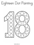 Eighteen Dot Painting Coloring Page