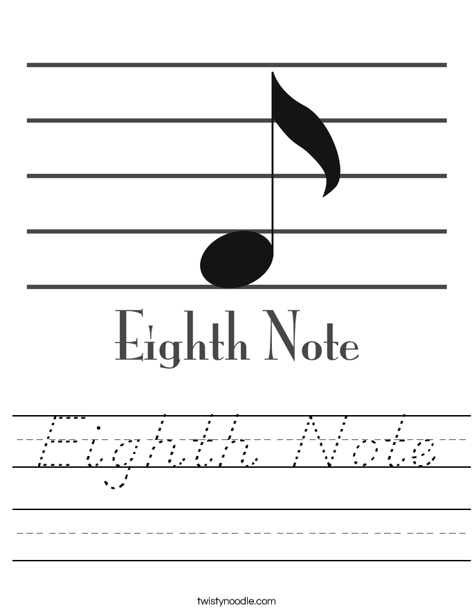 Eighth Note Worksheet