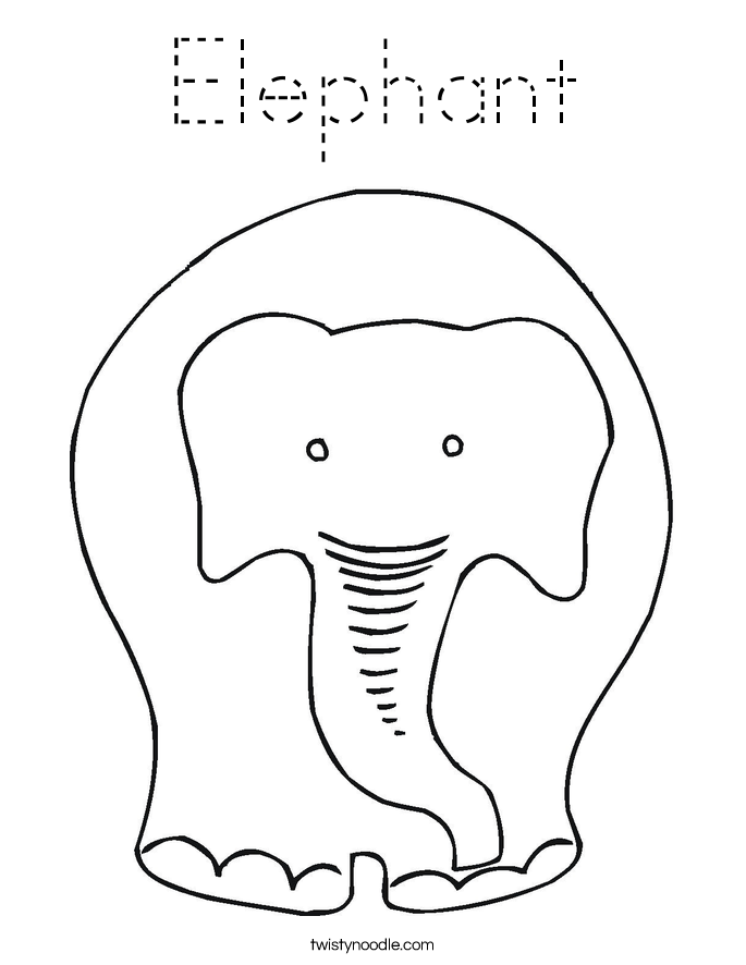 Elephant Coloring Page
