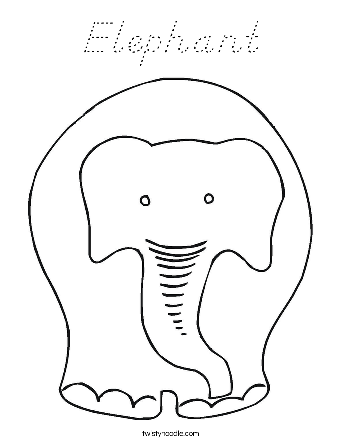 Elephant Coloring Page