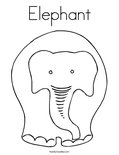 Elephant Coloring Page