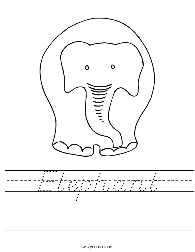 Elephant Worksheet