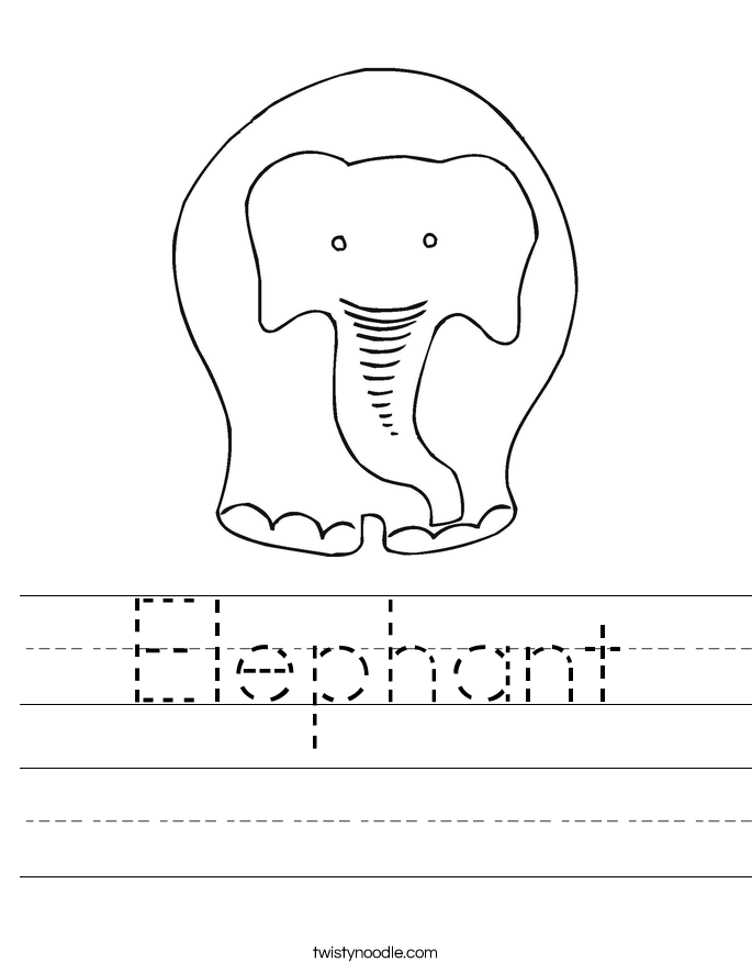 Elephant Worksheet