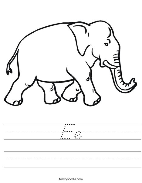 Elephant Walking Worksheet