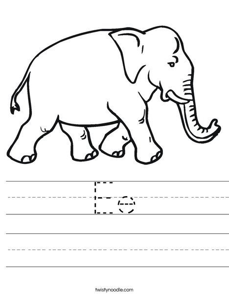 Elephant Walking Worksheet