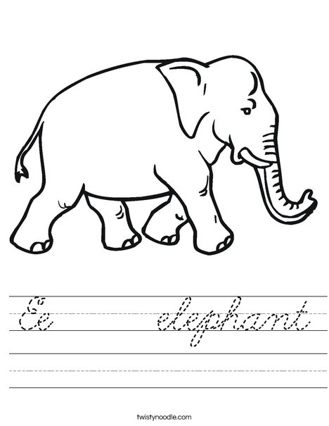 Elephant Walking Worksheet