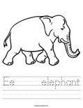 Ee     elephant Worksheet
