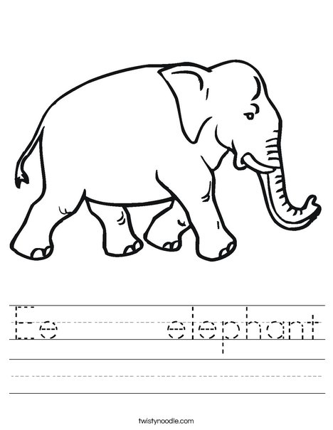 Elephant Walking Worksheet