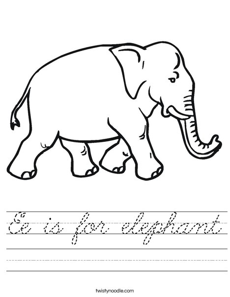 Elephant Walking Worksheet