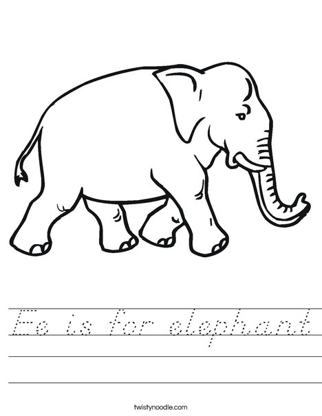 Elephant Walking Worksheet