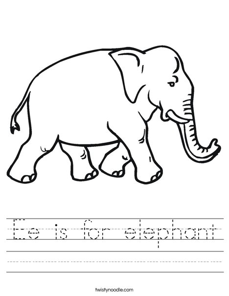 Elephant Walking Worksheet