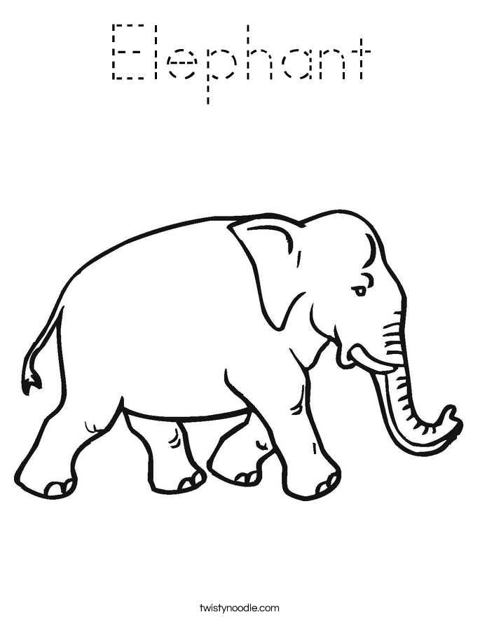Elephant Coloring Page