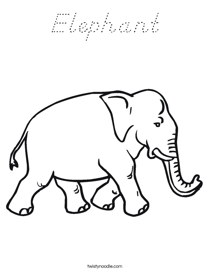 Elephant Coloring Page