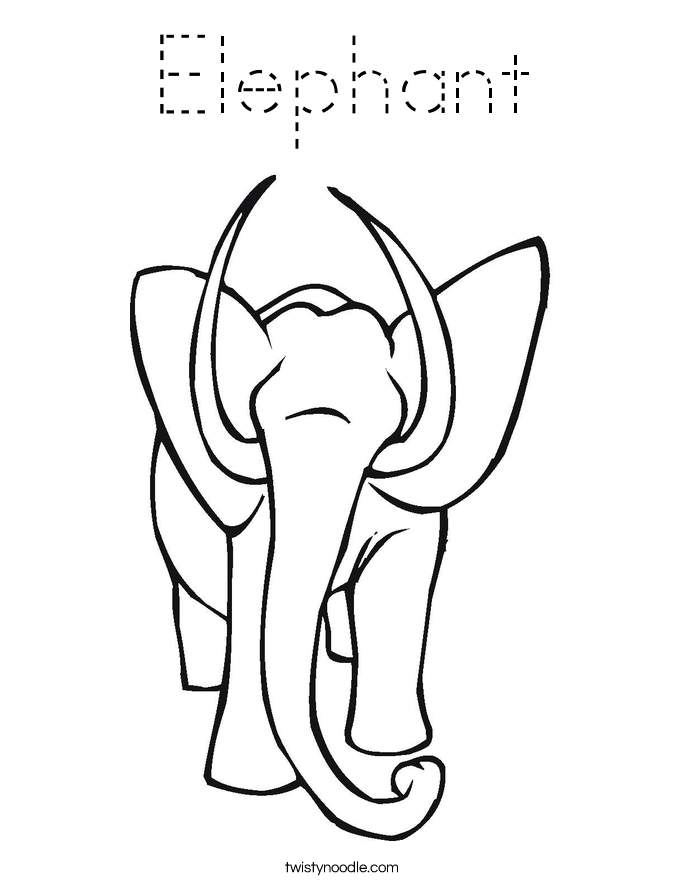 Elephant Coloring Page