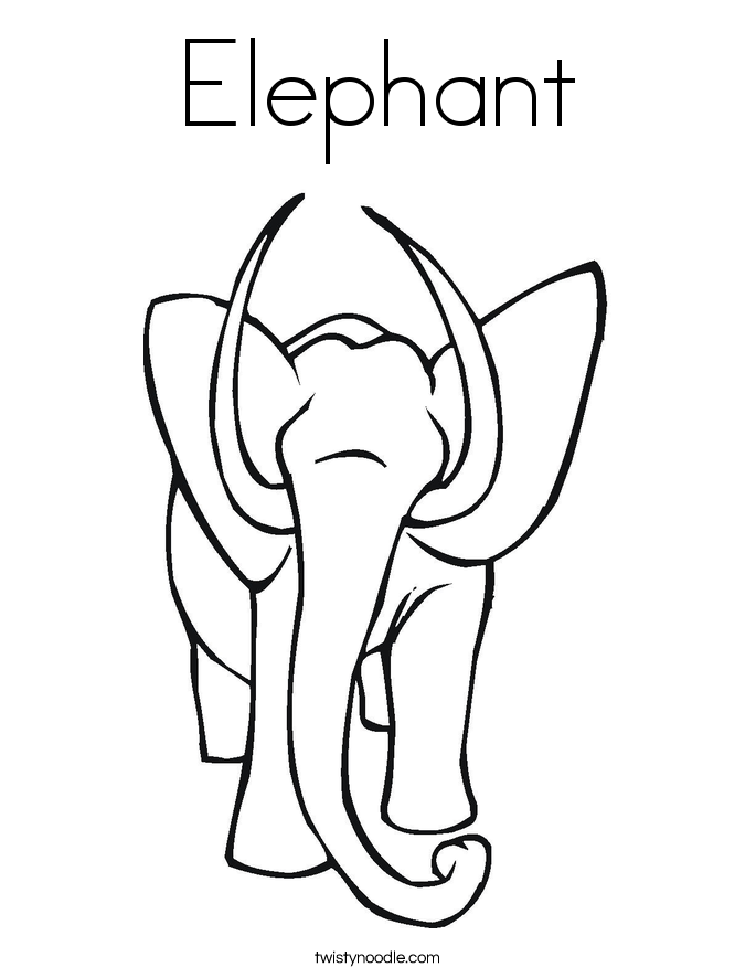 Elephant Coloring Page