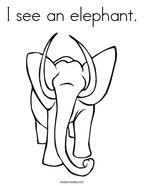 I see an elephant Coloring Page
