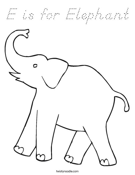 I Love Elephants Coloring Page