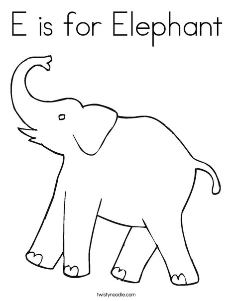 I Love Elephants Coloring Page
