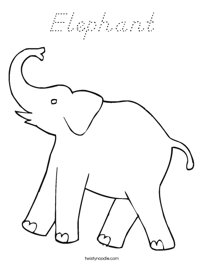 Elephant Coloring Page