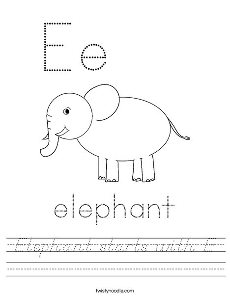 Circus Elephant Worksheet