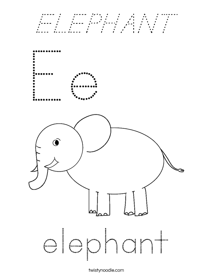 ELEPHANT Coloring Page