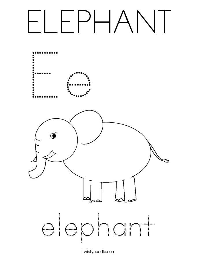 ELEPHANT Coloring Page