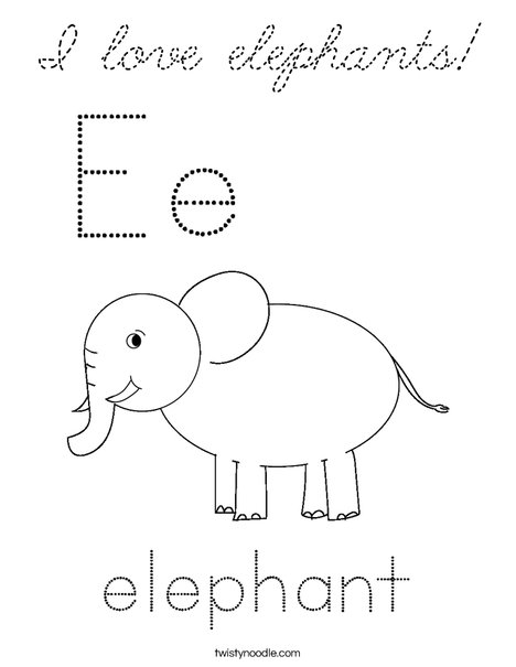 Circus Elephant Coloring Page