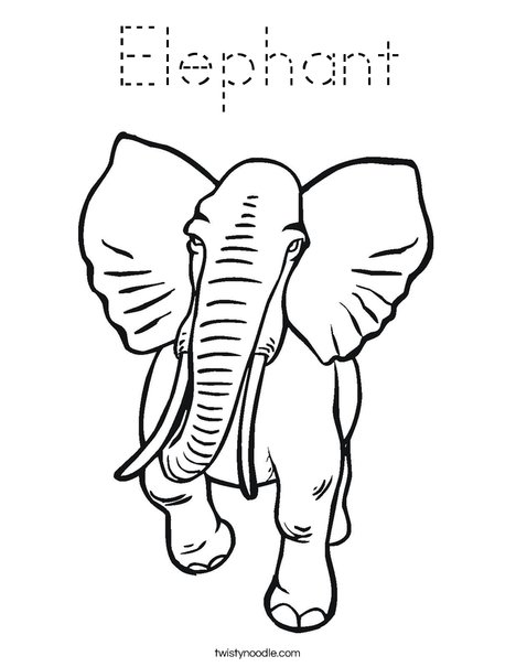 Big Elephant Coloring Page