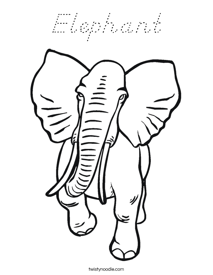Elephant Coloring Page