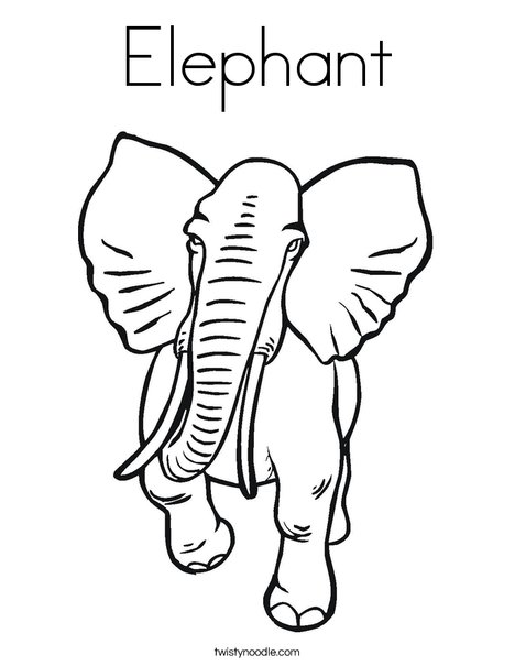 Big Elephant Coloring Page