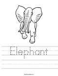 Elephant Worksheet