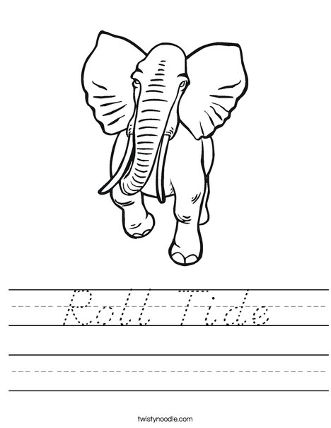 Big Elephant Worksheet