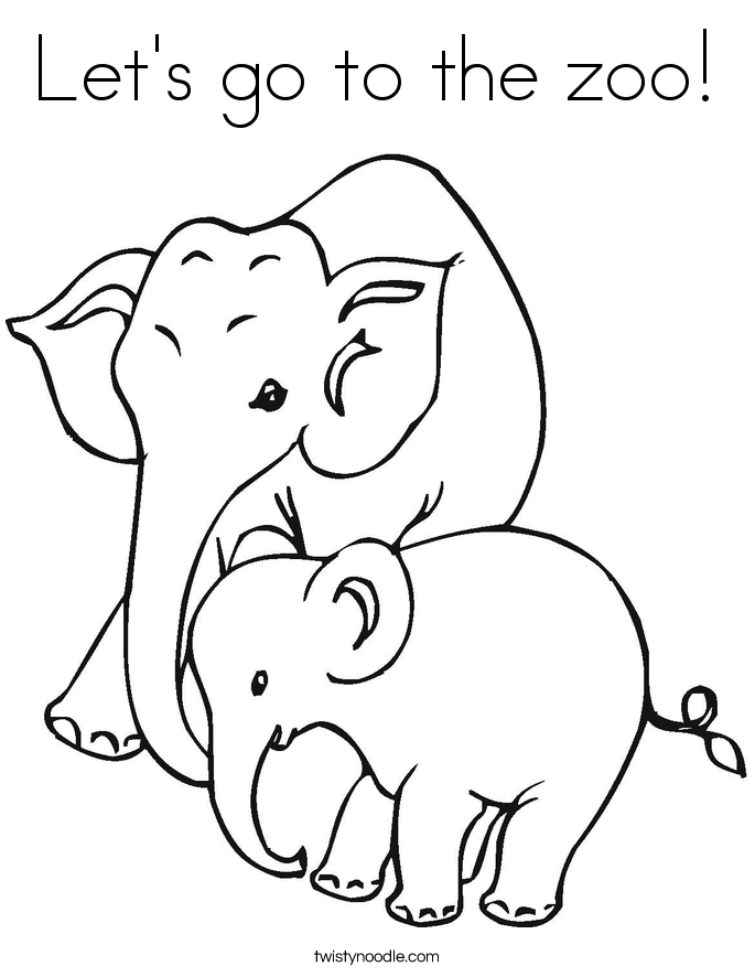 Let's go to the zoo! Coloring Page