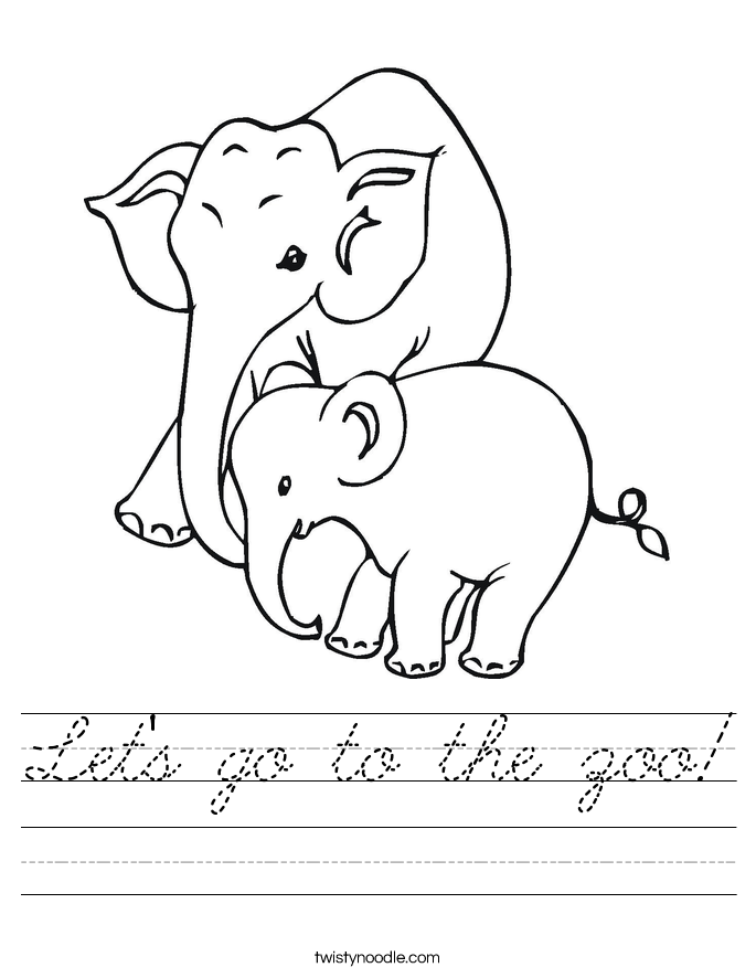 Let's go to the zoo! Worksheet