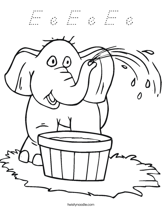 E e E e E e Coloring Page