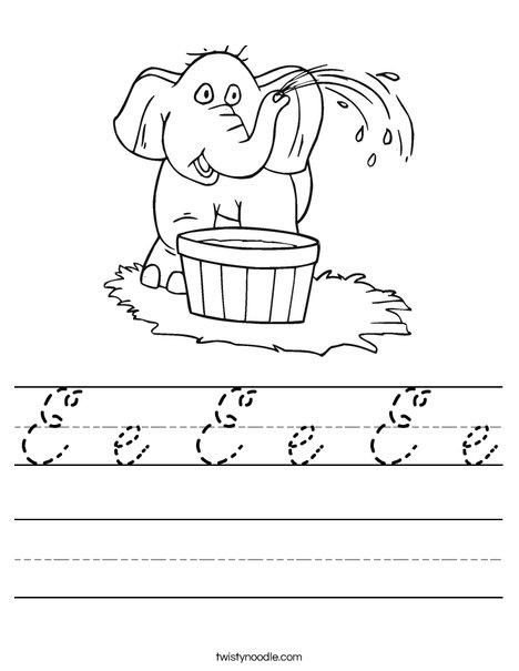 Elephant Worksheet