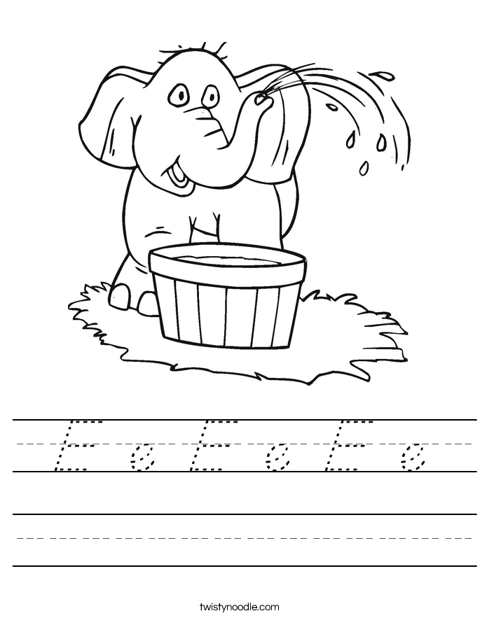 E e E e E e Worksheet