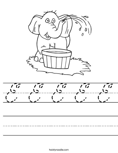 Elephant Worksheet