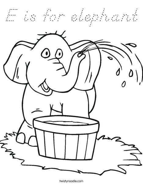 Elephant Coloring Page