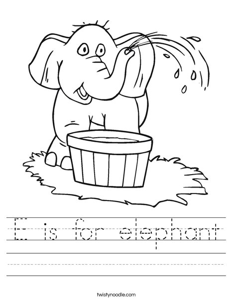 Elephant Worksheet